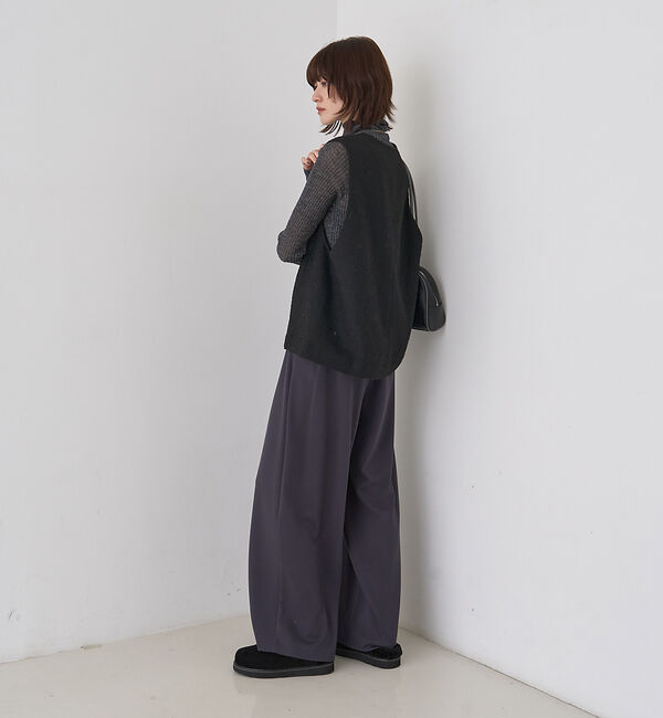 Rouge vif「【セットアップ対応】ポリウーリングカルゼVネックベスト」|ベスト・ジレ|