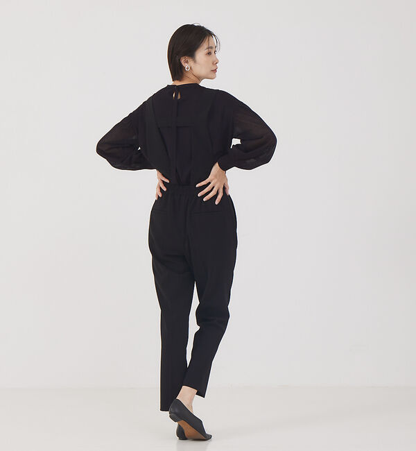 qualite「《セットアップ対応》サロペット付センタープレスパンツ」|オールインワン|