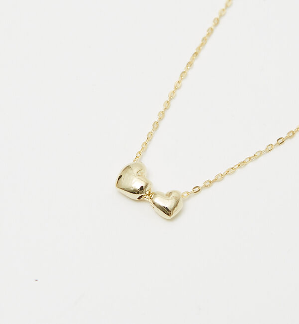 qualite「【ucalypt】ダブルハートネックレス」|ネックレス|