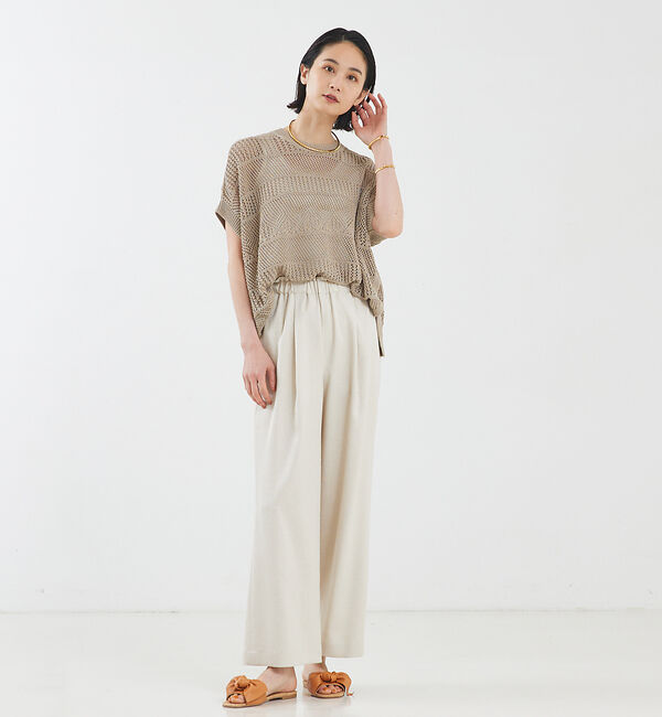 qualite「【セットアップ対応】リネンライクワイドパンツ」|その他|