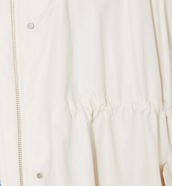 qualite「エアリーライトツイルコート」|ノーカラーコート|