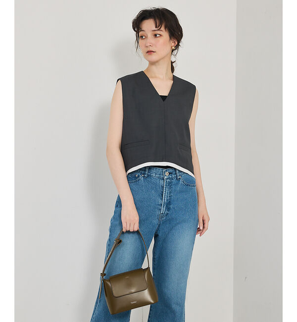 qualite「【接触冷感＆防シワ】ウールライクジレ/セットアップ対応」|ベスト・ジレ|