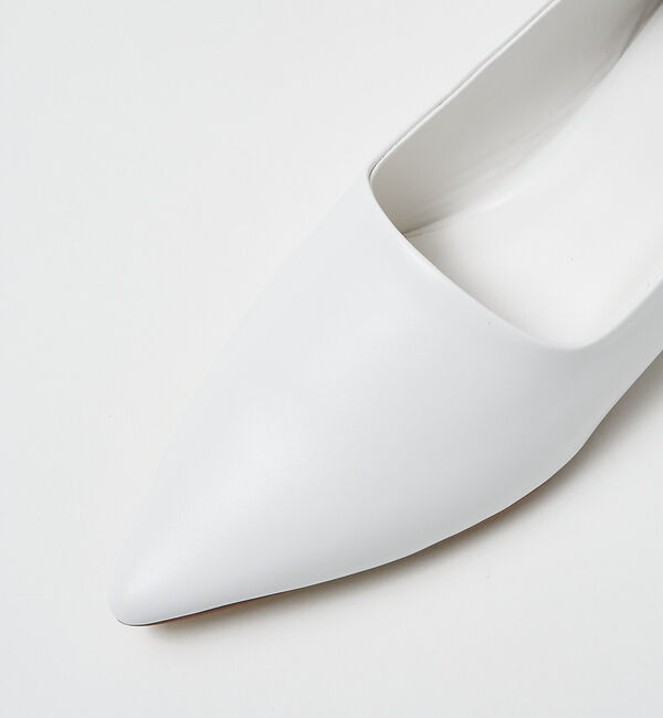 AU BANNISTER「【LAROUTE】ポインテッドトゥ 甲深フラットパンプス」|パンプス|