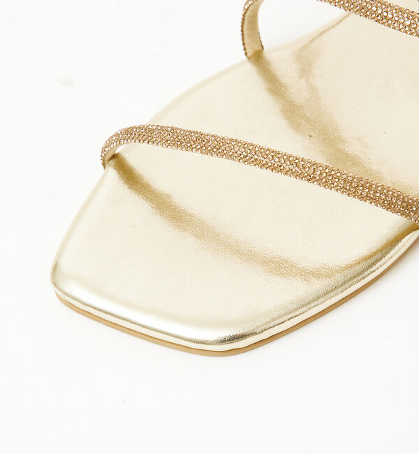 AU BANNISTER「【LAROUTE】グリッターコードフラットサンダル」|サンダル|