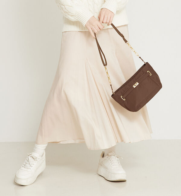 LOWELL things「Solve/ベルテッドナイロンミニショルダーバッグ」|ショルダー・メッセンジャー|ブラウン