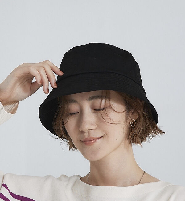 abahouse mavie「フェイクスウェードバケットハット」|その他|ブラック