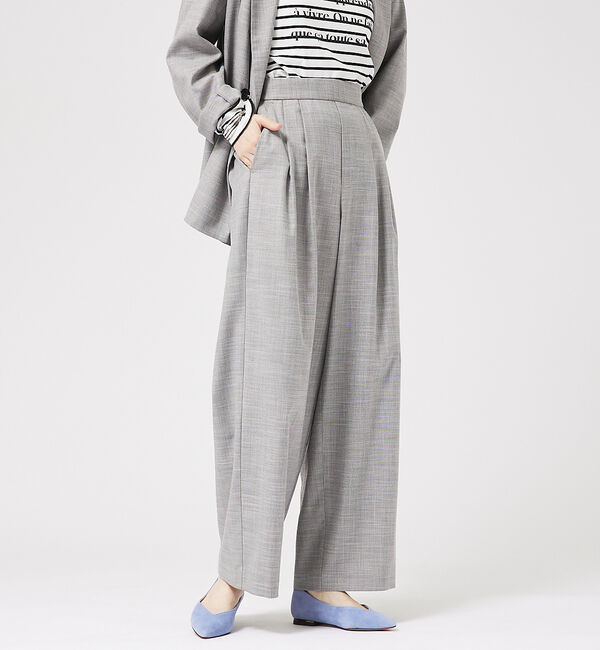 abahouse mavie「【LEE掲載・セットアップ対応】メランジ調ストレートパンツ/リネンライクタックス」|その他|