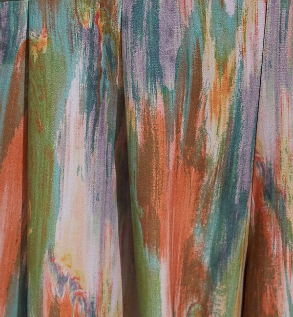 NOMINE「水彩アート ニュアンス柄 タックパンツ」|その他|