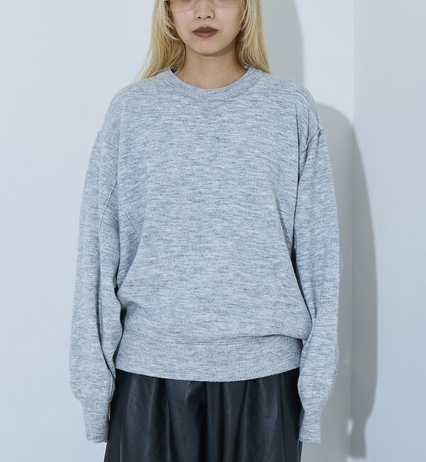 NOMINE「【セットアップ/ユニセックス】スウェットライク ニット プルオーバー」|ニット・セーター|