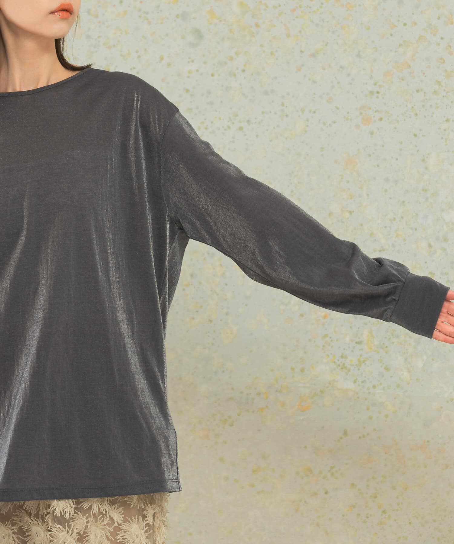 URBAN RESEARCH ROSSO「シアークルーネックロングTシャツ」|Tシャツ・カットソー|