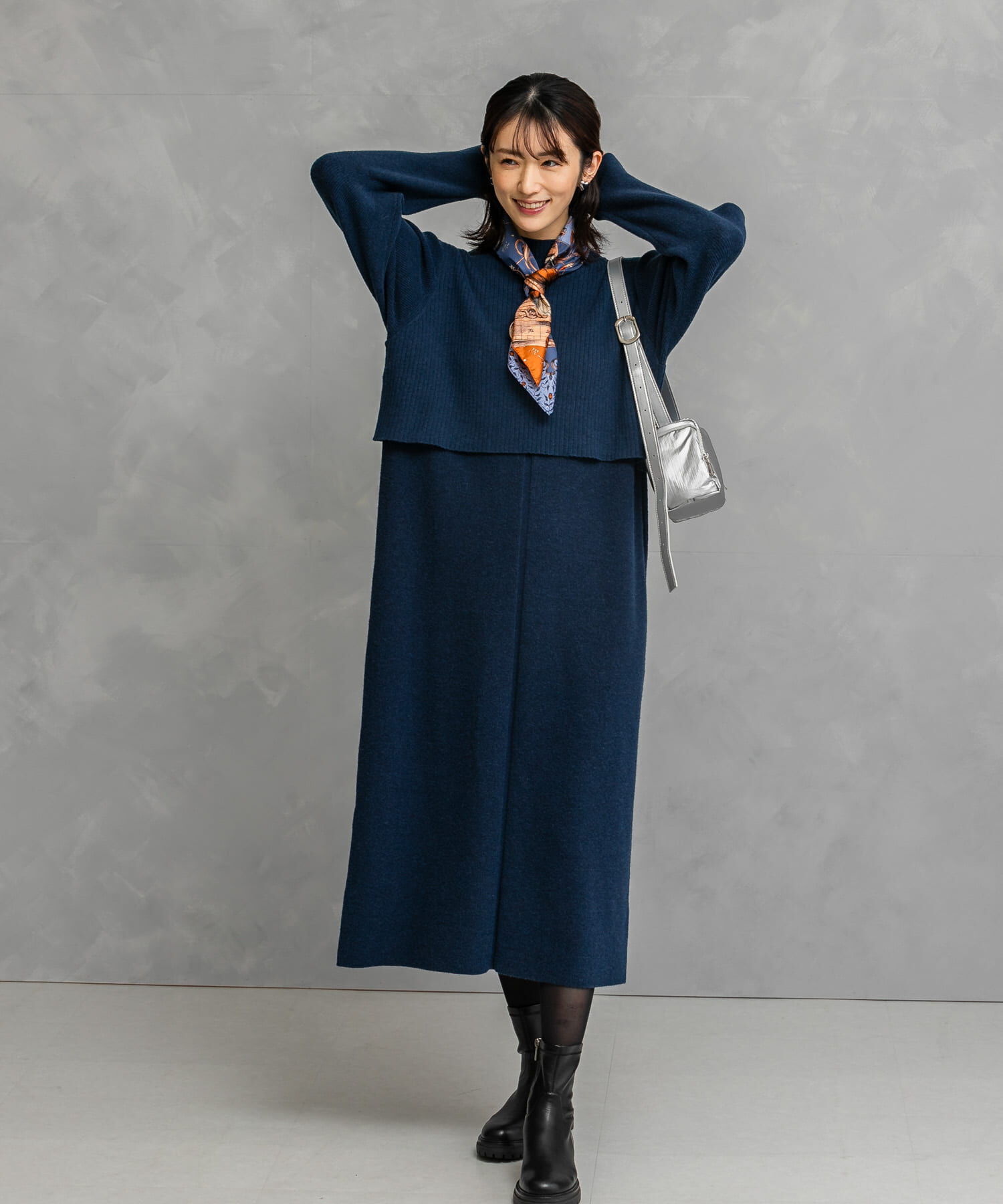 URBAN RESEARCH ROSSO「静電防止レイヤードライクニットワンピース」|ワンピース|