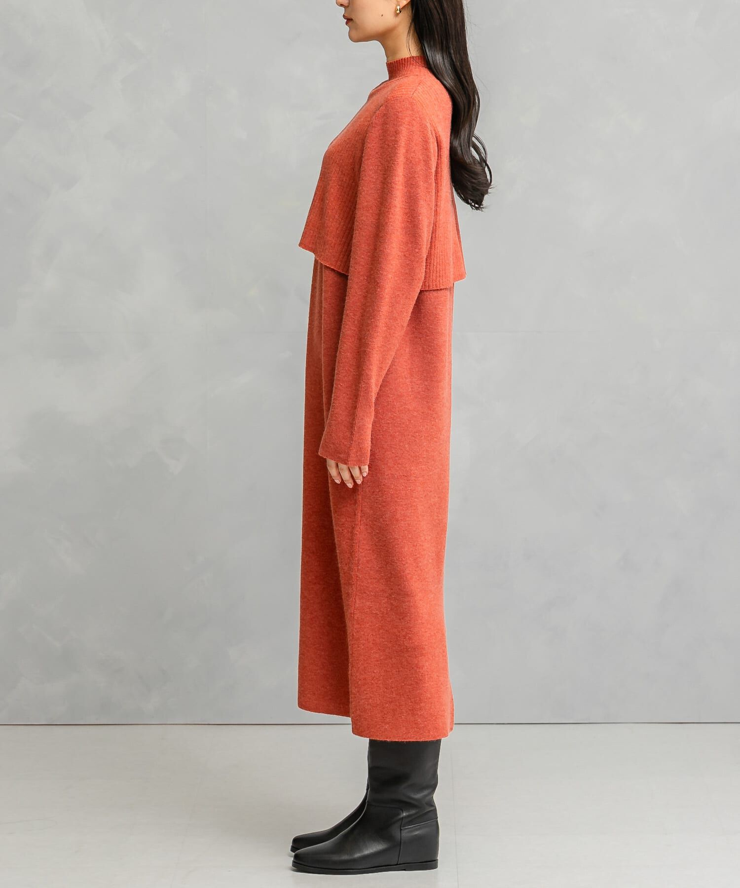 URBAN RESEARCH ROSSO「静電防止レイヤードライクニットワンピース」|ワンピース|