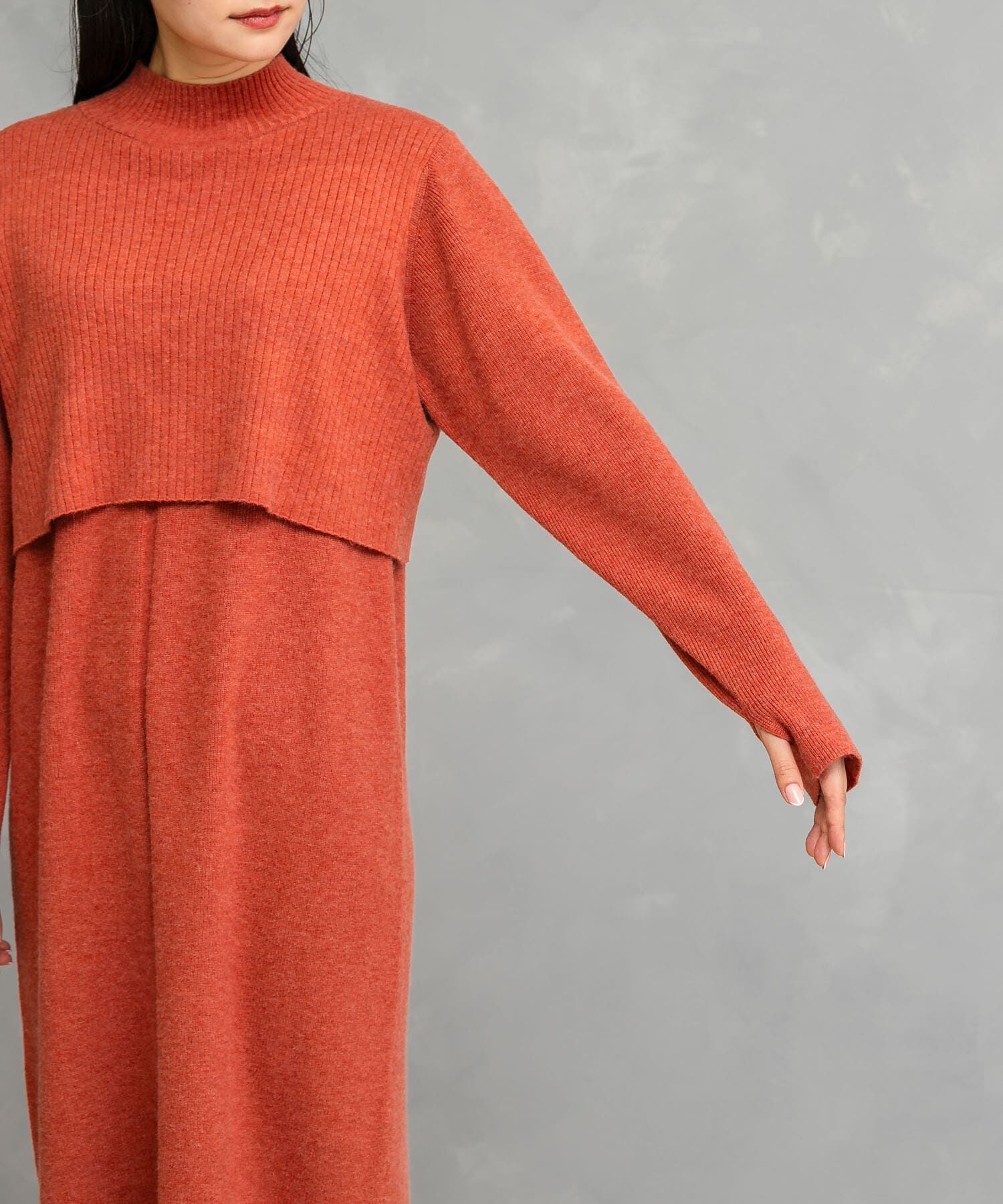 URBAN RESEARCH ROSSO「静電防止レイヤードライクニットワンピース」|ワンピース|