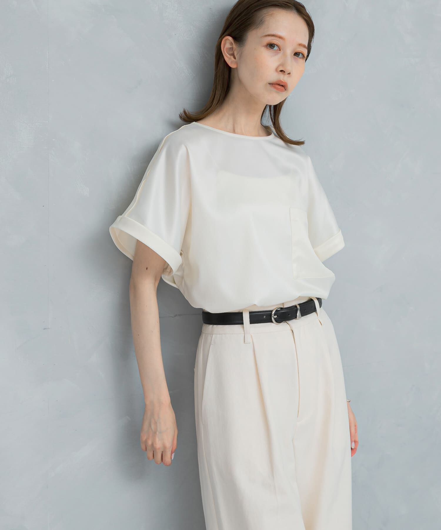 URBAN RESEARCH ROSSO「『WEB/一部店舗限定』ウォッシャブルポケットデザインシャツブラウス」|シャツ・ブラウス|