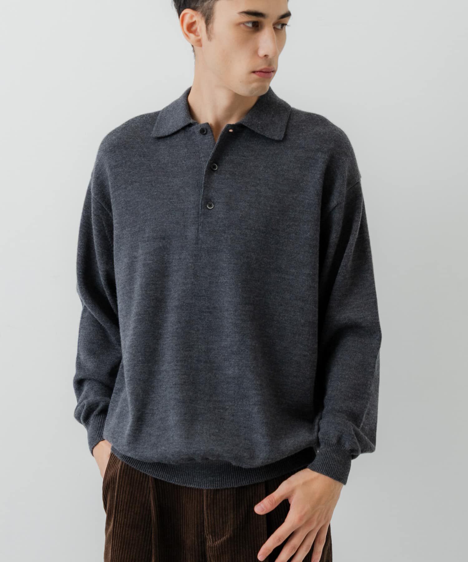 URBAN RESEARCH「CASH FEEL W/MID ニットポロ」|ニット・セーター|