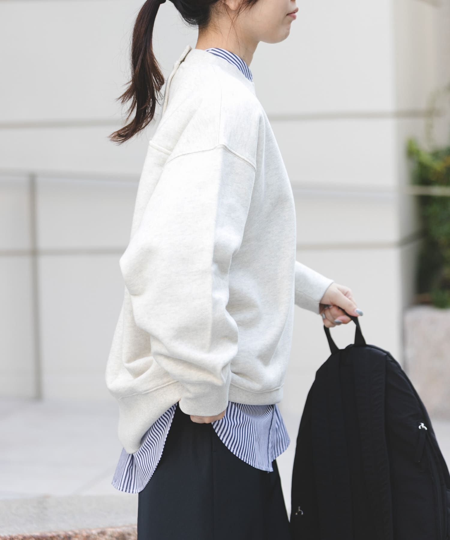 URBAN RESEARCH DOORS「FORK&SPOON　バックボタンスウェット」|スウェット・ジャージ|