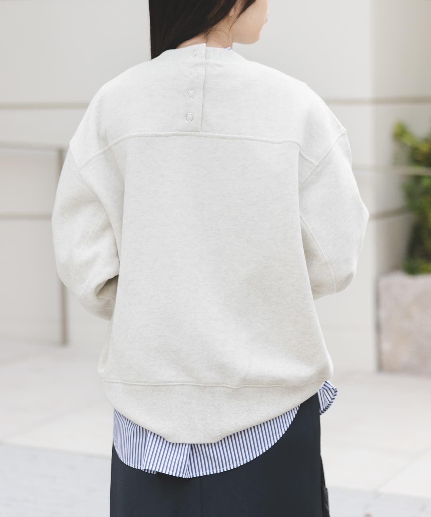 URBAN RESEARCH DOORS「FORK&SPOON　バックボタンスウェット」|スウェット・ジャージ|