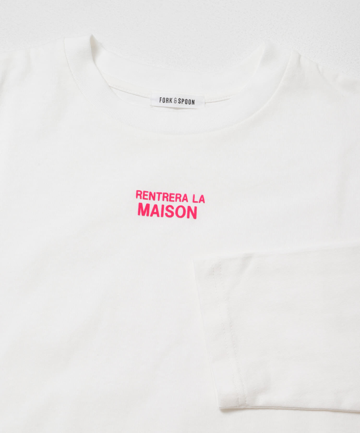 URBAN RESEARCH DOORS「FORK&SPOON　フロッキープリントロングスリーブTシャツ」|Tシャツ・カットソー|