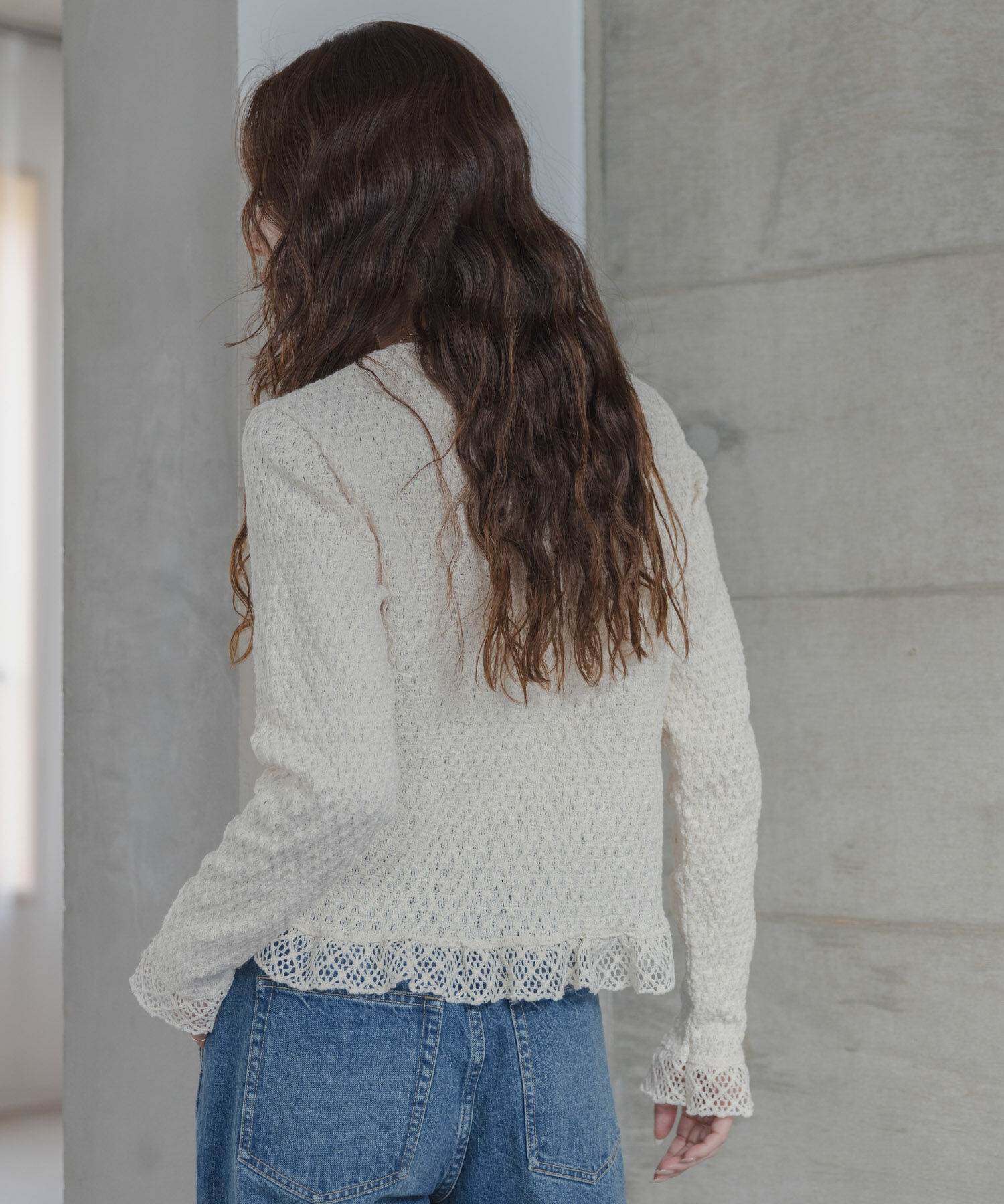 Sonny Label 「レースシャーリングフリルカットソー」|Tシャツ・カットソー|