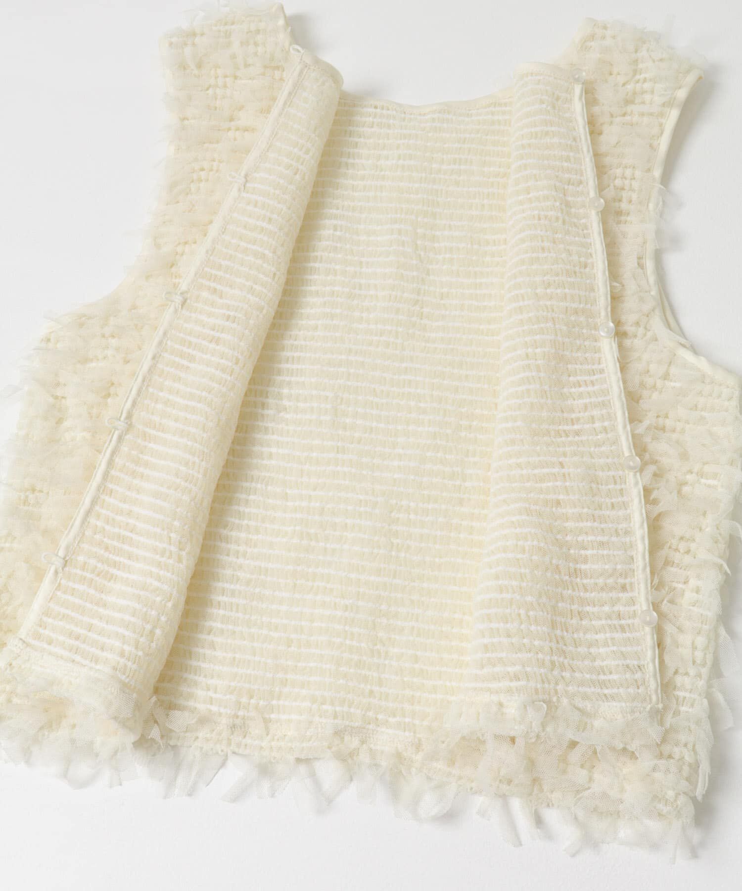  「チュールフリンジトップス」|ベスト・ジレ|