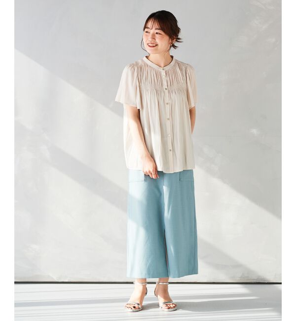 le.coeur blanc「《手洗い可能》ドライタッチカーゴポケットトラペーズスカート」|スカート|