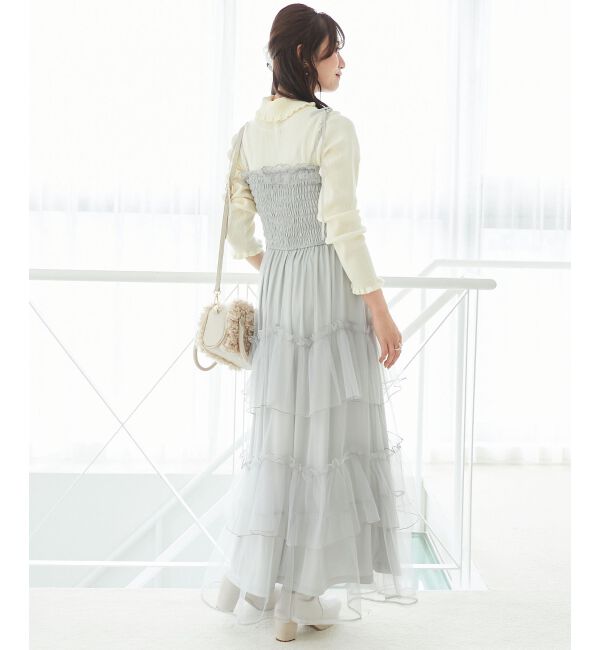  「パールチェーンキャミワンピース」|ワンピース|