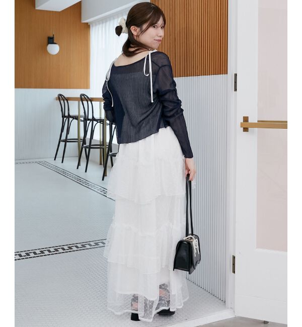  「パールチェーンキャミワンピース」|ワンピース|