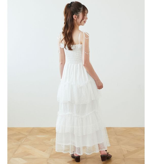  「パールチェーンキャミワンピース」|ワンピース|