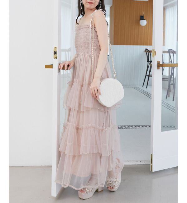  「パールチェーンキャミワンピース」|ワンピース|