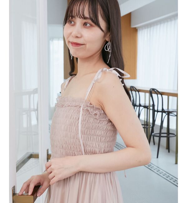  「パールチェーンキャミワンピース」|ワンピース|