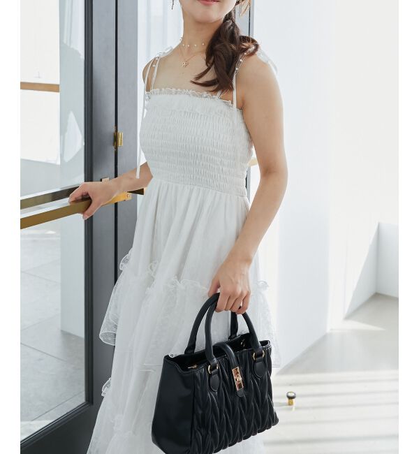  「パールチェーンキャミワンピース」|ワンピース|