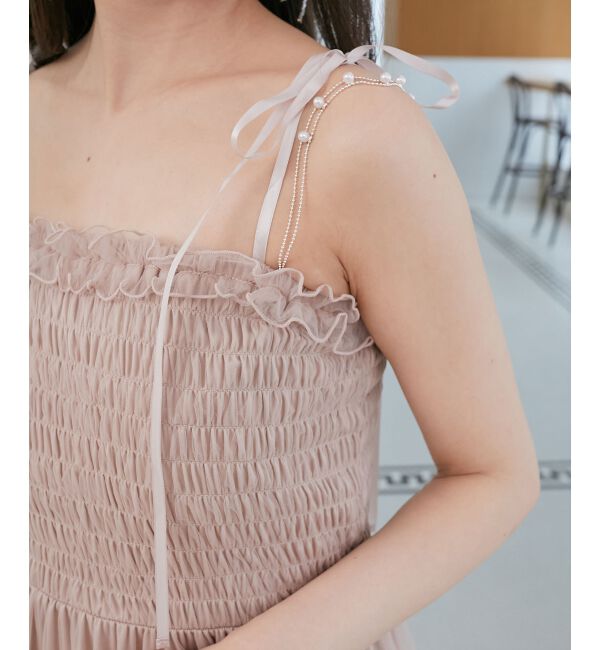  「パールチェーンキャミワンピース」|ワンピース|