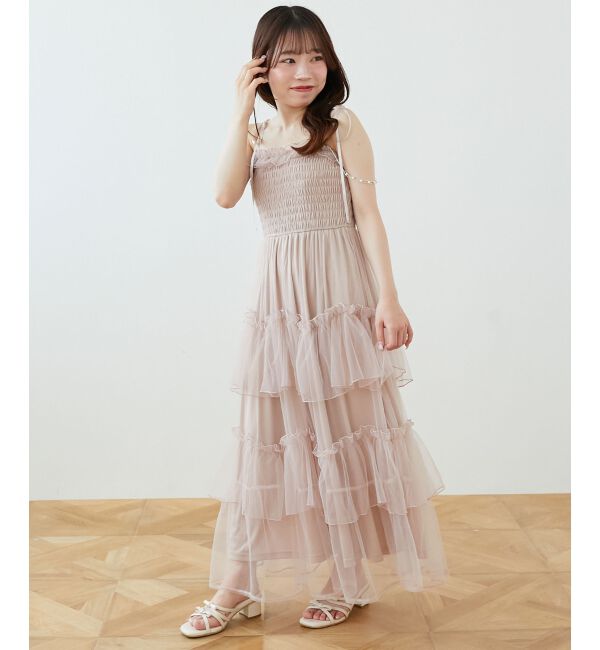  「パールチェーンキャミワンピース」|ワンピース|