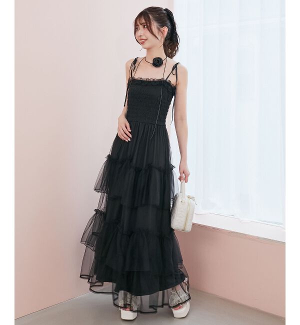  「パールチェーンキャミワンピース」|ワンピース|