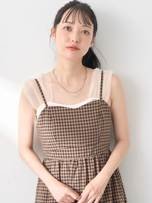 earth music&ecology「チュールドッキングカップ付キャミソール」|インナー|