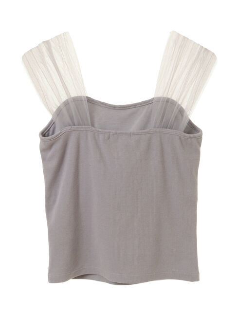 earth music&ecology「チュールドッキングカップ付キャミソール」|インナー|