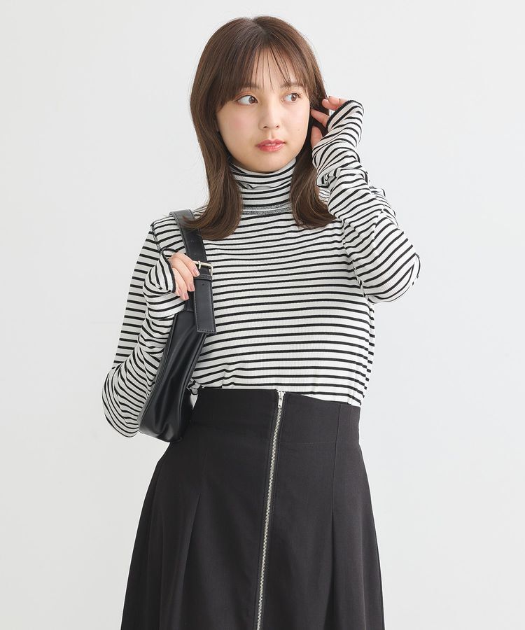 earth music&ecology「リブタートルネックプルオーバー」|Tシャツ・カットソー|Border