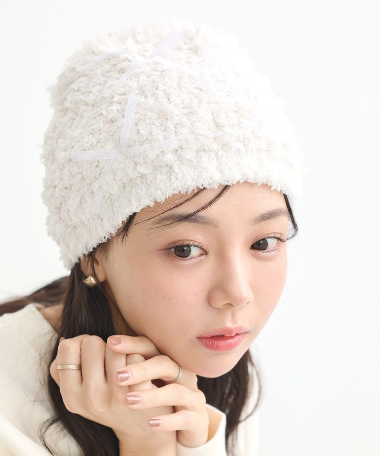 earth music&ecology「チュールリボンニットビーニー」|その他|