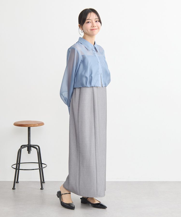 earth music&ecology「バルーンシアーショートシャツ」|シャツ・ブラウス|