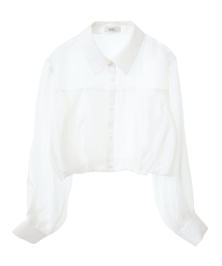 earth music&ecology「バルーンシアーショートシャツ」|シャツ・ブラウス|