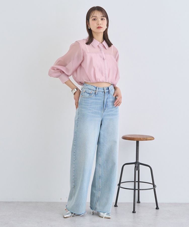 earth music&ecology「バルーンシアーショートシャツ」|シャツ・ブラウス|