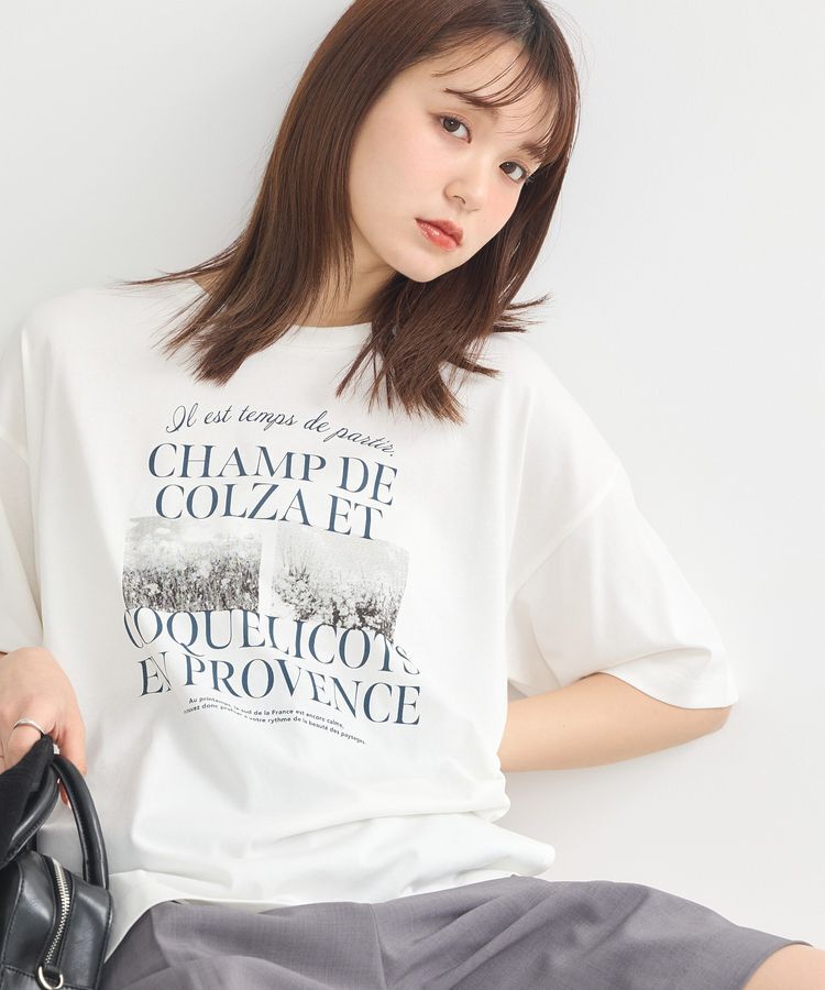 earth music&ecology「PhotoスリットT」|Tシャツ・カットソー|Off White