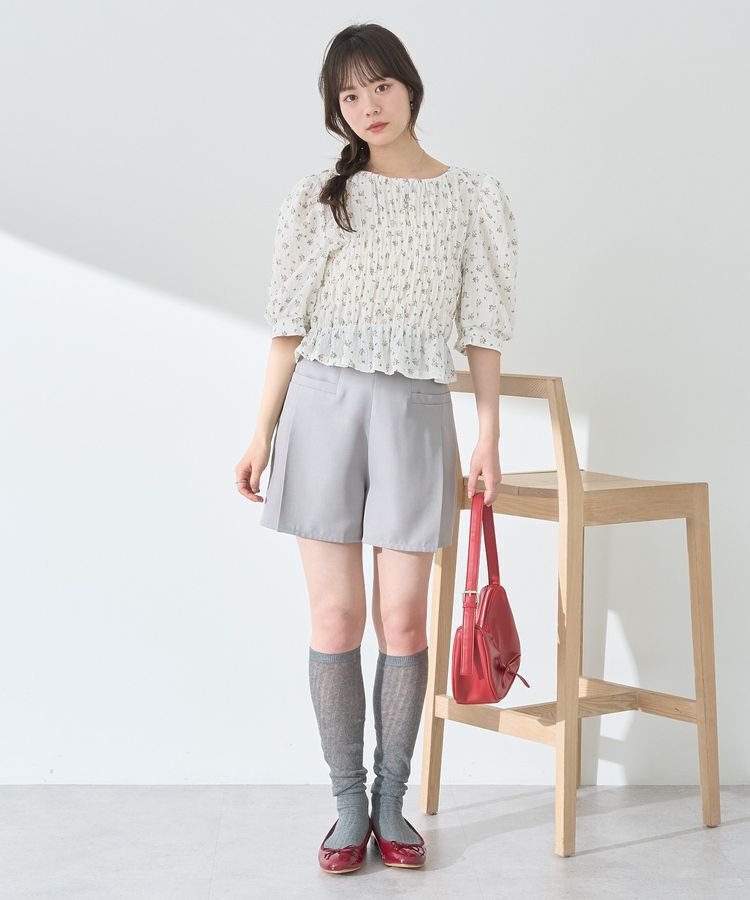 earth music&ecology「花柄ポコポコシャーリングトップス」|Tシャツ・カットソー|