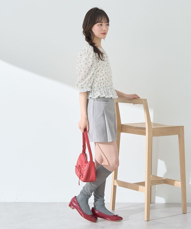 earth music&ecology「花柄ポコポコシャーリングトップス」|Tシャツ・カットソー|