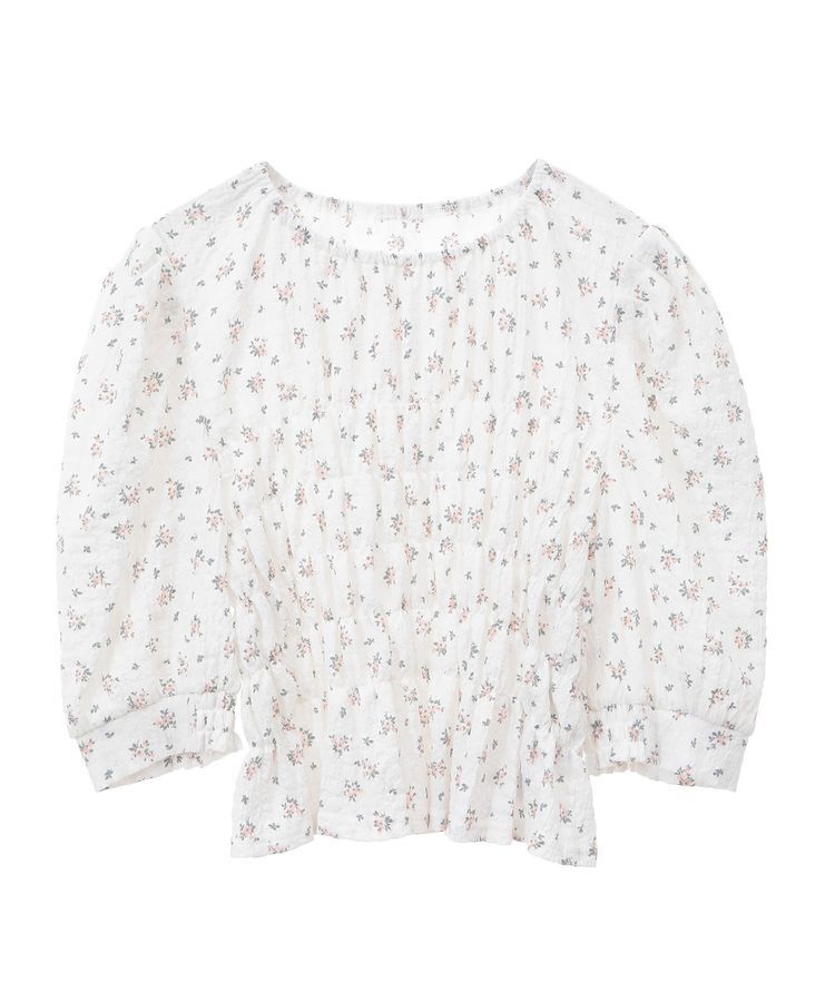 earth music&ecology「花柄ポコポコシャーリングトップス」|Tシャツ・カットソー|