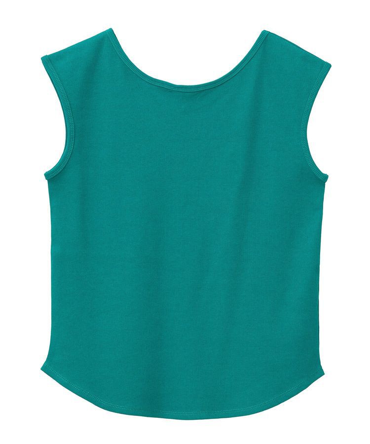 earth music&ecology「前後2wayステッチリブタンクトップ」|キャミソール|Green