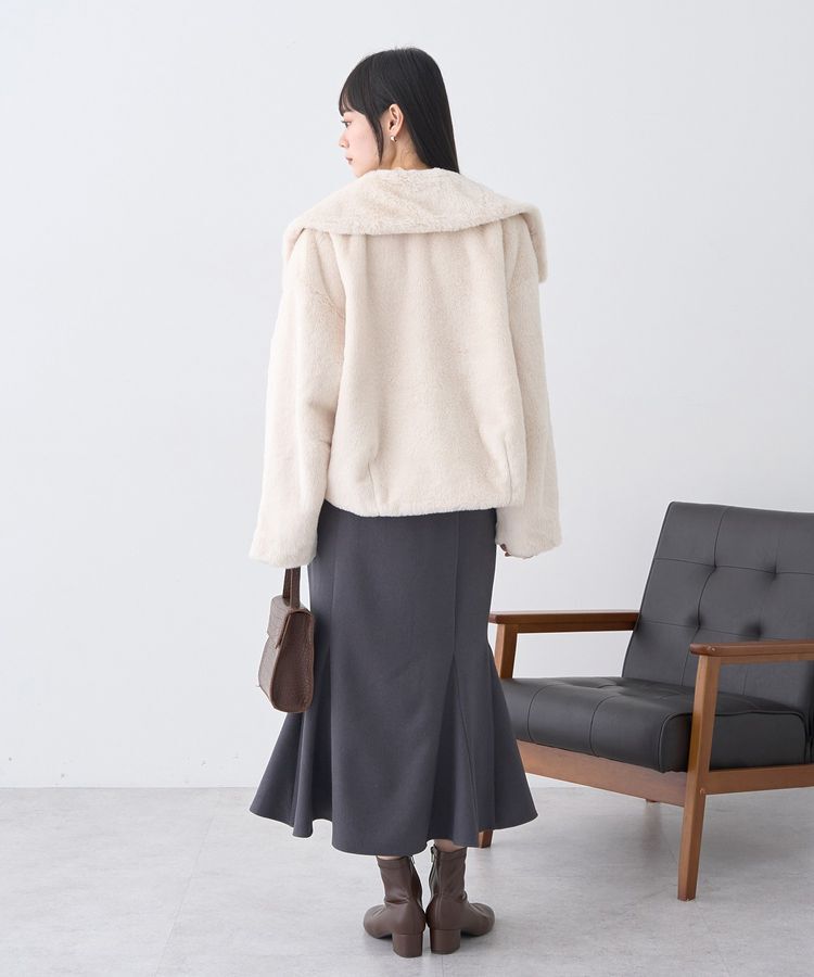 earth music&ecology「フロントジップマーメイドスカート」|タイト|