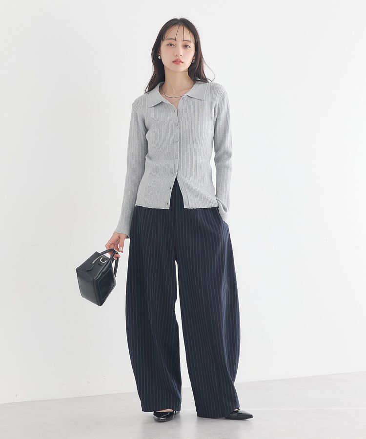 earth music&ecology「レギュラーカラーニットカーディガン」|カーディガン|