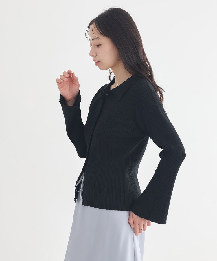 earth music&ecology「レギュラーカラーニットカーディガン」|カーディガン|