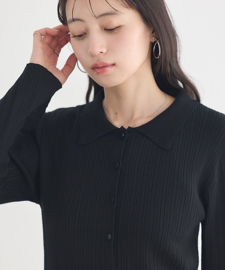 earth music&ecology「レギュラーカラーニットカーディガン」|カーディガン|